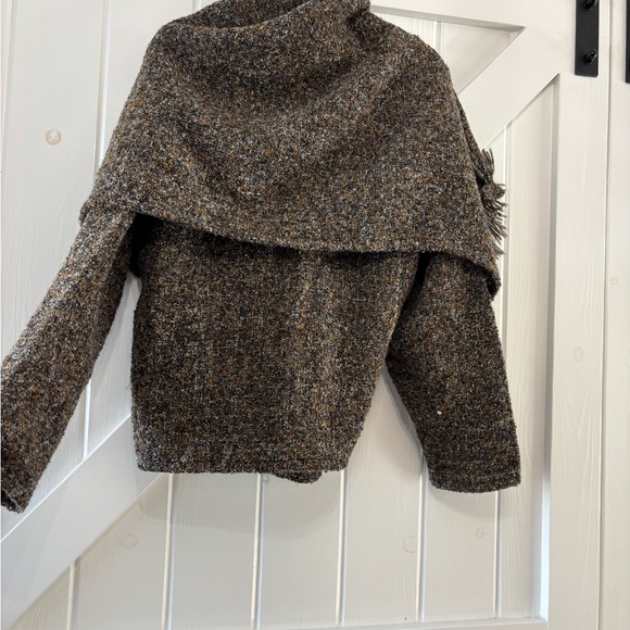 Weave of the Irish Handwoven Wool Sweater Wrap Shawl Cardigan - Picture 6 of 13